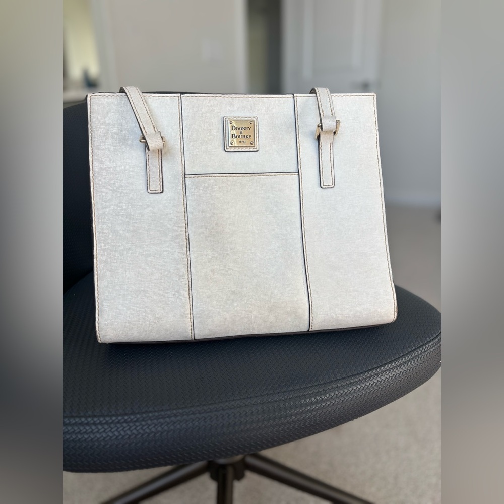 Dooney & Bourke Cream Small Lexington Tote Bag